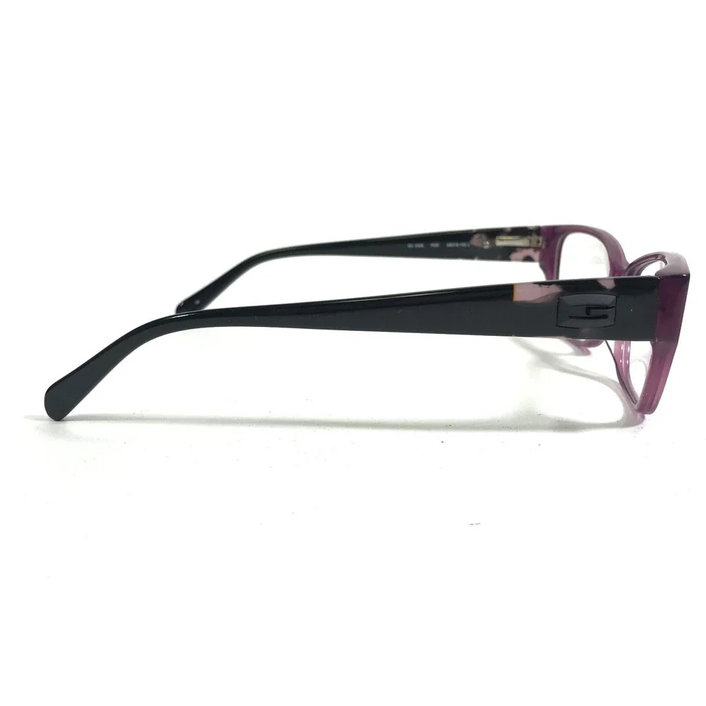 Guess Eyeglasses Frames GU2408 PUR Black Clear Purple Cat Eye 54-16-140